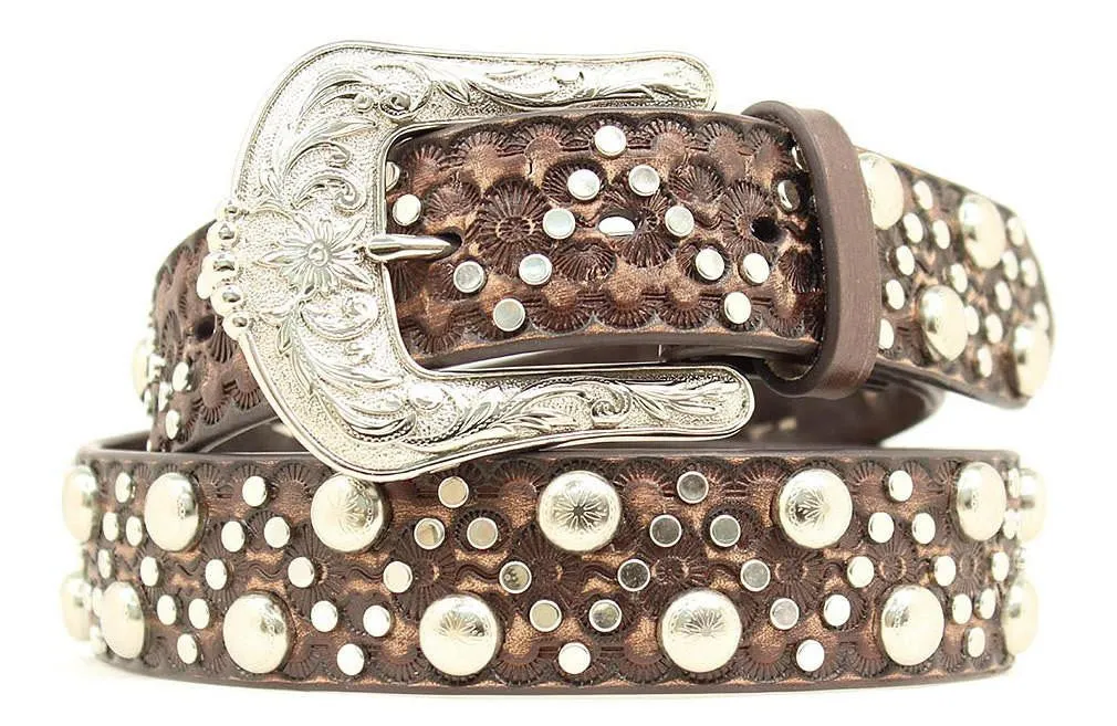 1 1/2'' Embossed Nailhead Belt