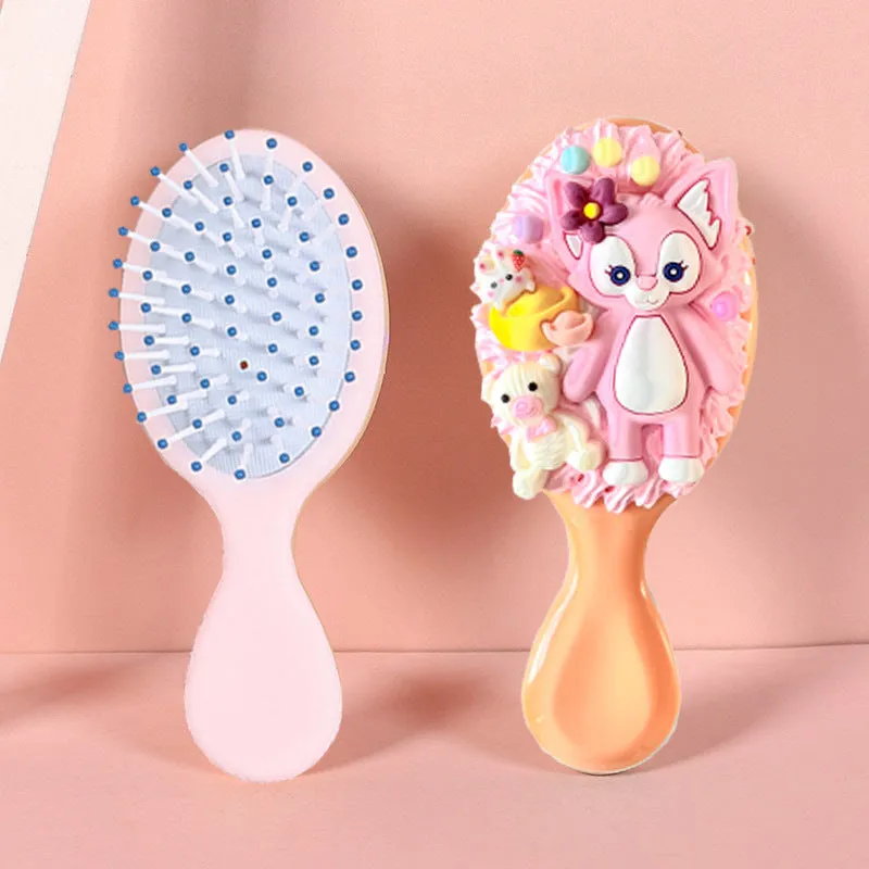 1 pc Cream Glue DIY Material And Cartoon Cute Children's Mini Comb