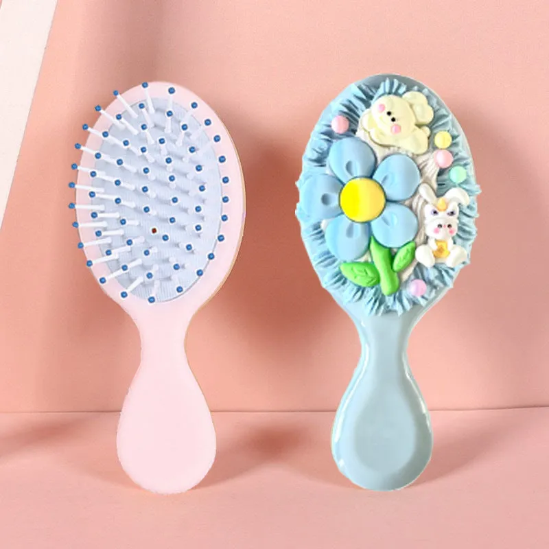 1 pc Cream Glue DIY Material And Cartoon Cute Children's Mini Comb