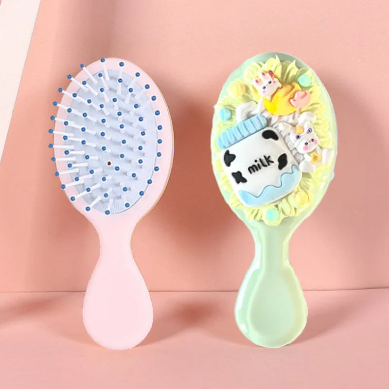 1 pc Cream Glue DIY Material And Cartoon Cute Children's Mini Comb