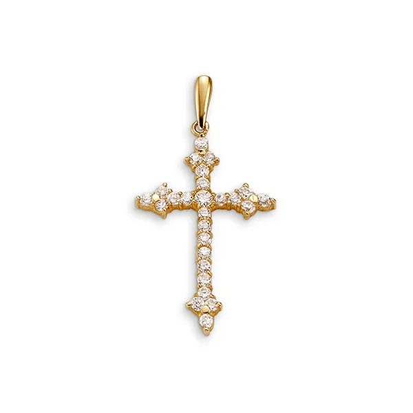 10k Gold Vintage Cross with CZ