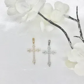 10k Gold Vintage Cross with CZ