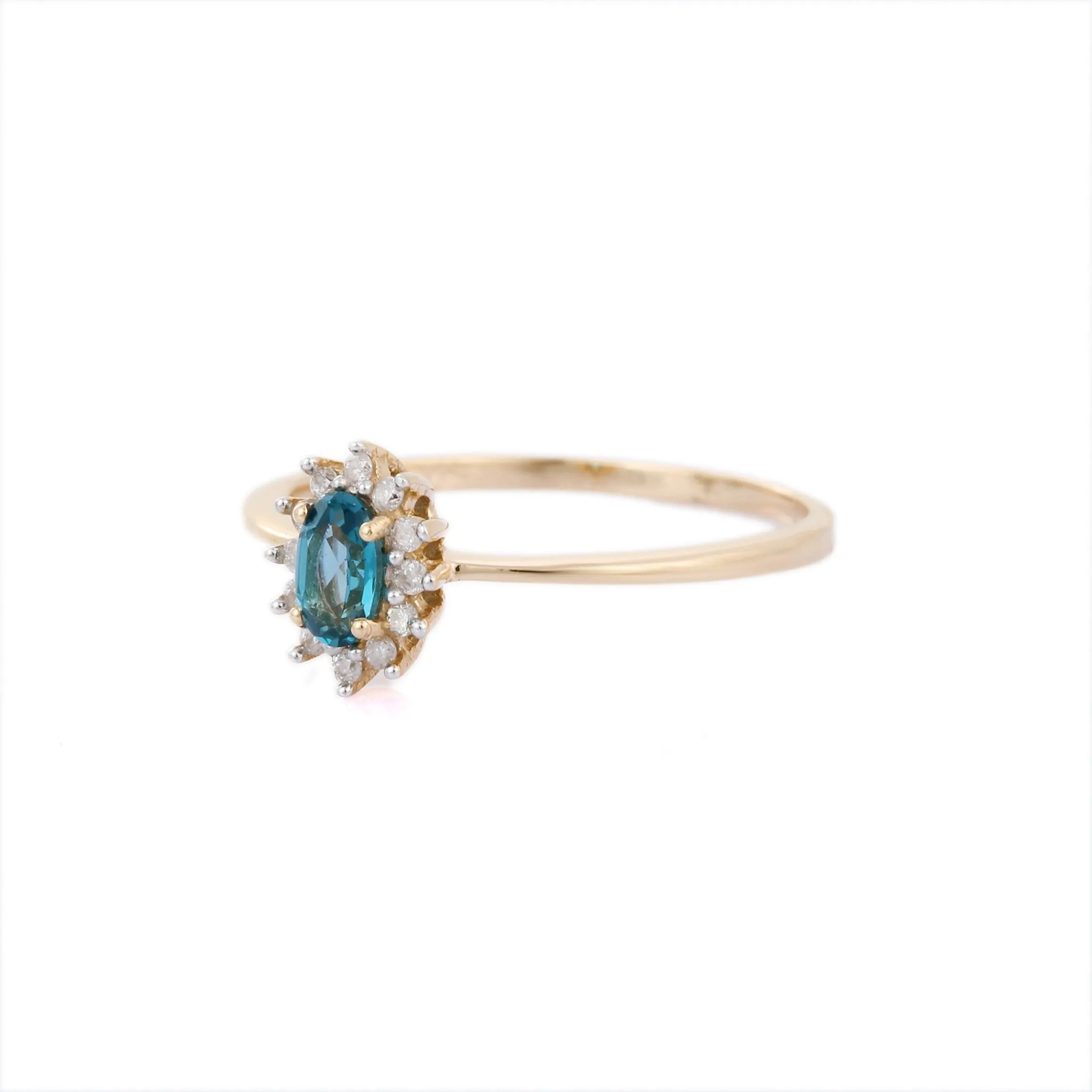 14K Yellow Gold Topaz Ring