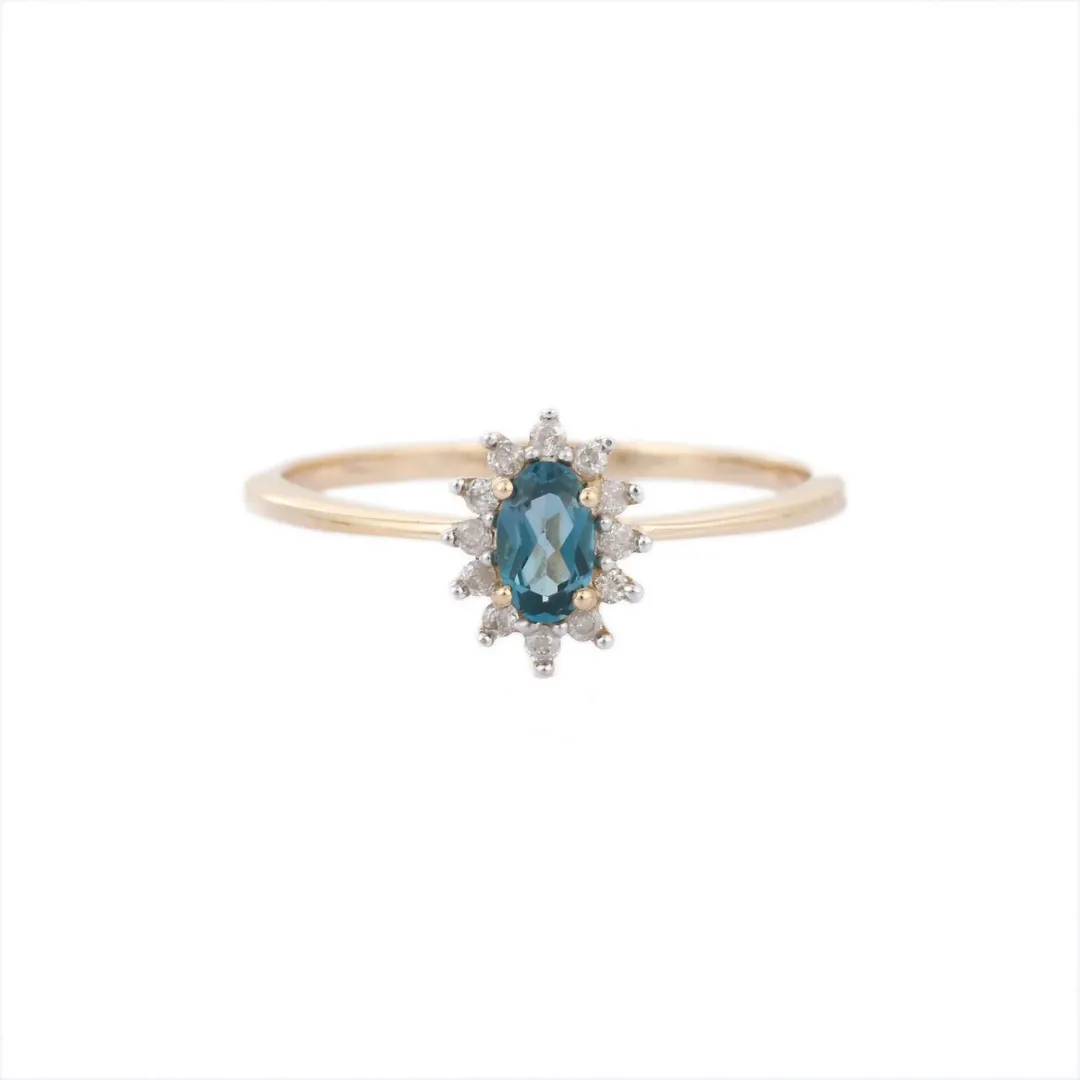 14K Yellow Gold Topaz Ring