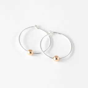 16mm Sleeper Hoop Earrings – Silver – Small