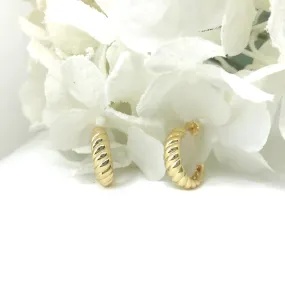 18k/925 Vermeil Croissant Stud Earrings