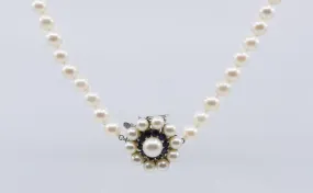 20’’ 14K Gold 0.57tcw Sapphire Pearl Necklace (43.40g.)