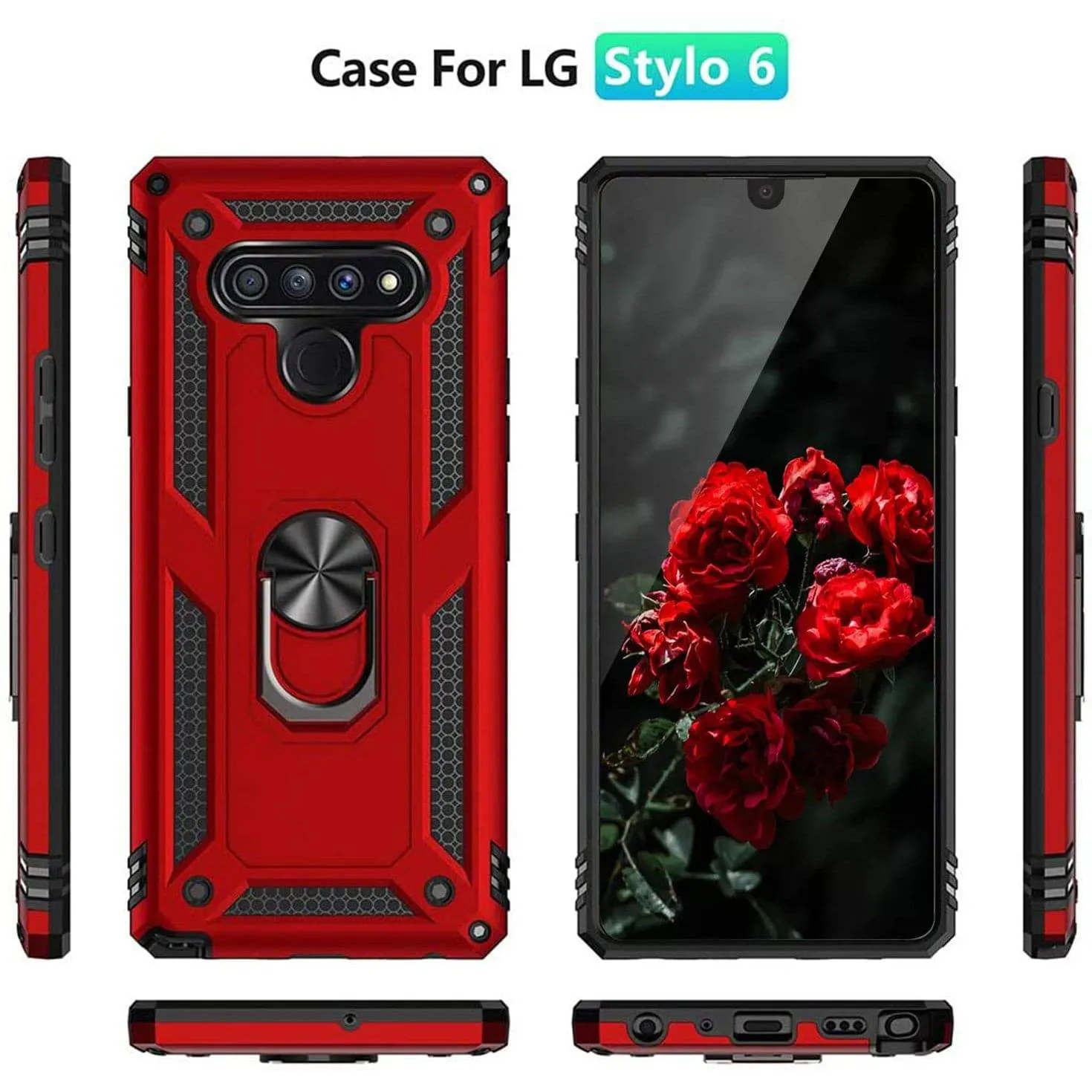 2021 New Luxury Armor Ring Bracket Phone case For LG Stylo6-Fast Delivery