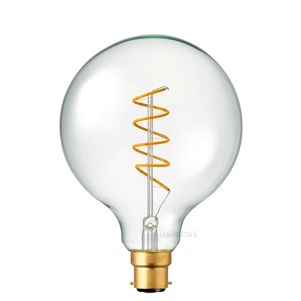 4W G125 Spiral LED Bulb B22 in Extra Warm