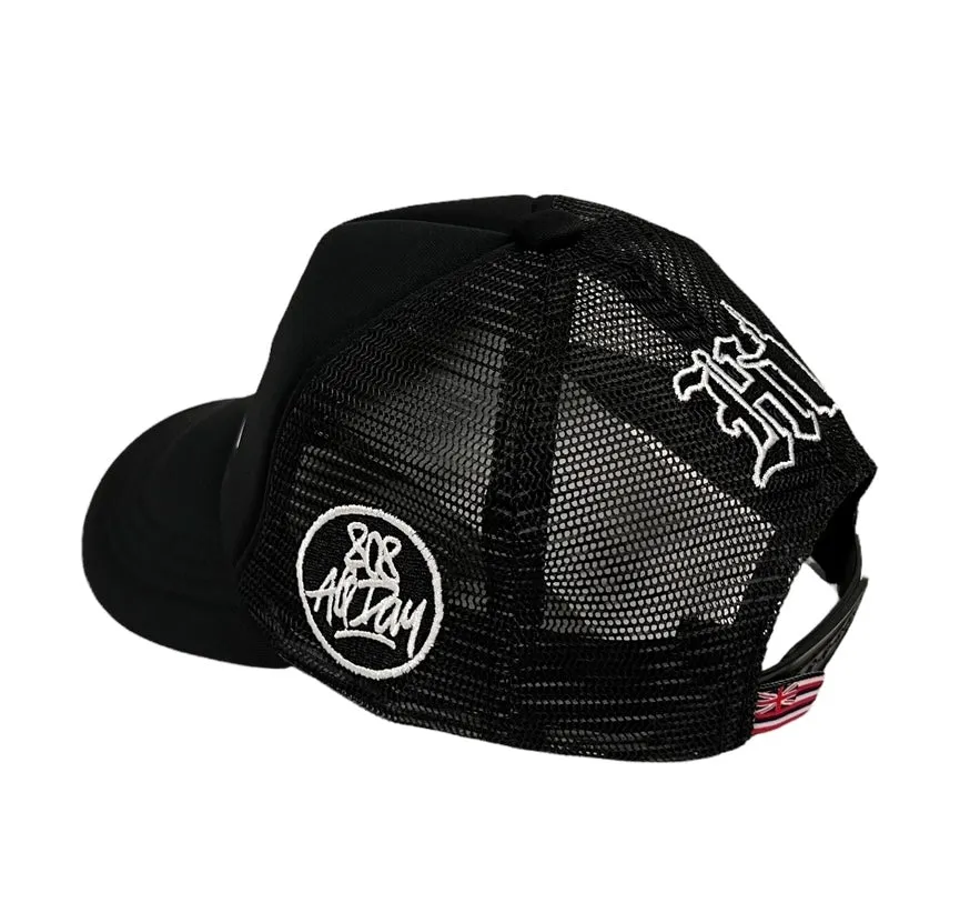 808ALLDAY Baby / Toddler Aloha Black Trucker