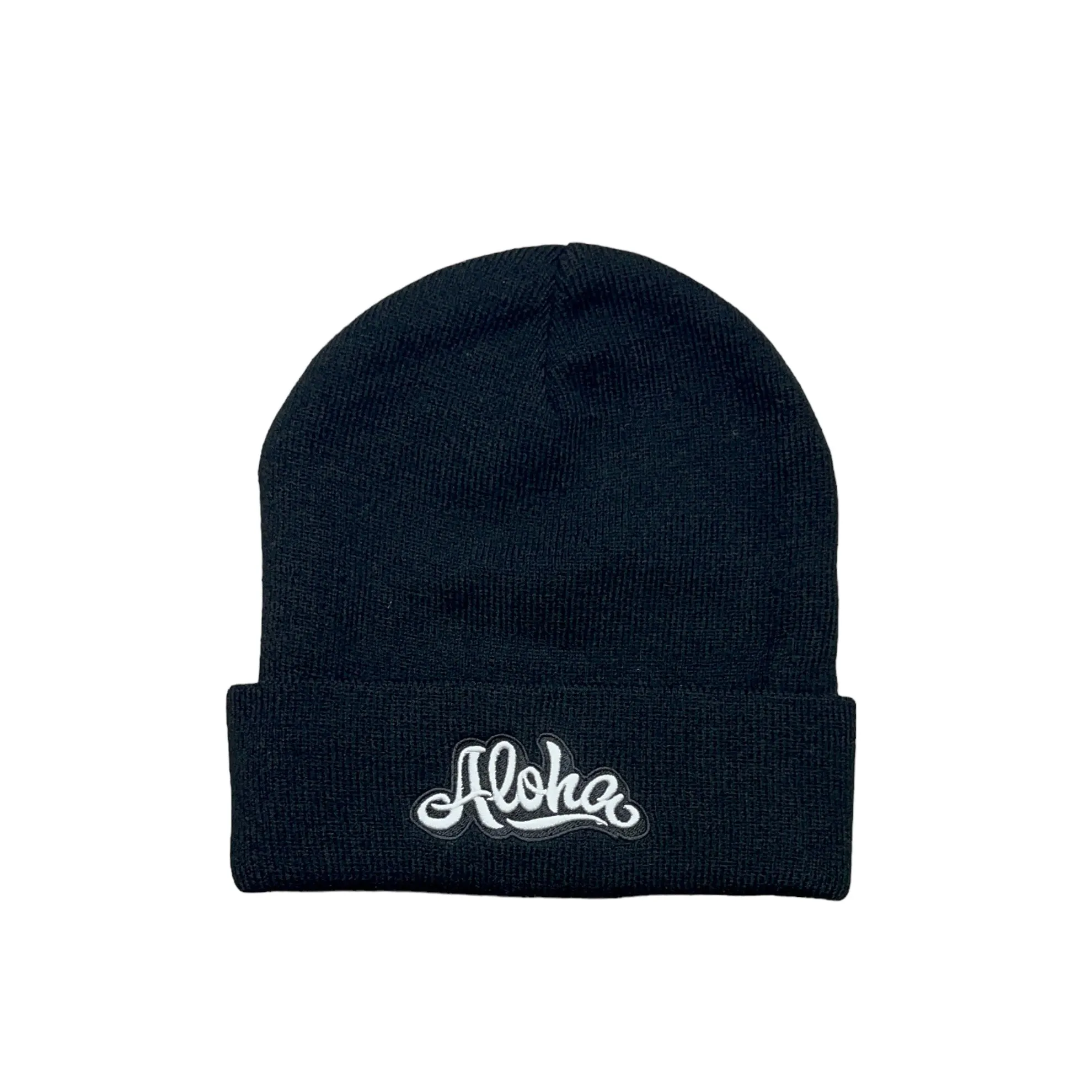 808ALLDAY Black Aloha Beanie