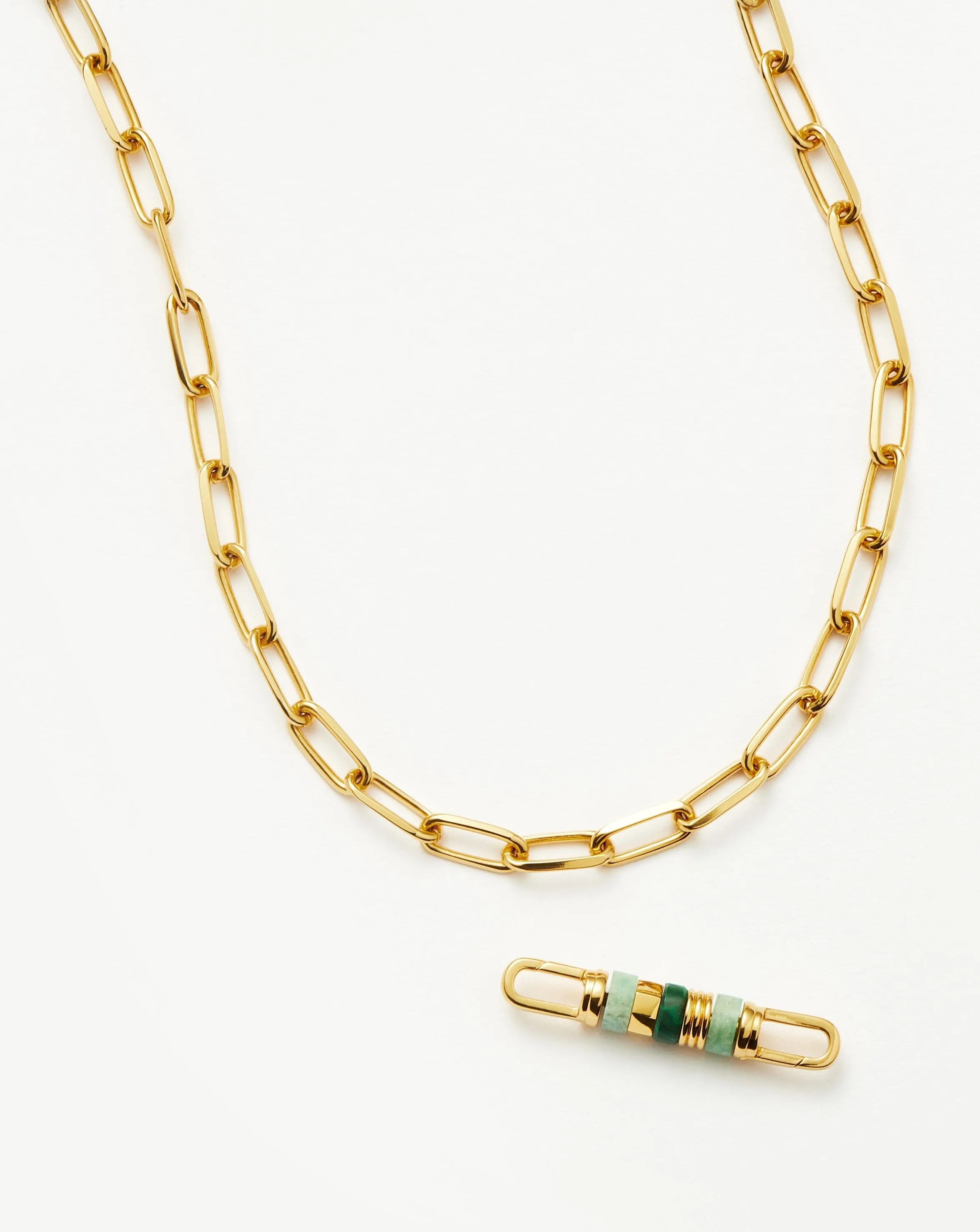 Abacus Beaded Spinning Charm Necklace | 18ct Recycled Gold Plating on Brass