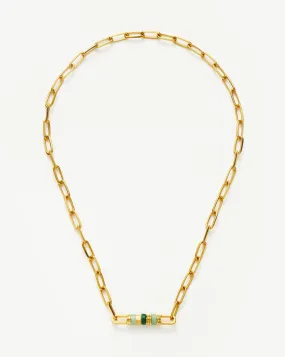 Abacus Beaded Spinning Charm Necklace | 18ct Recycled Gold Plating on Brass