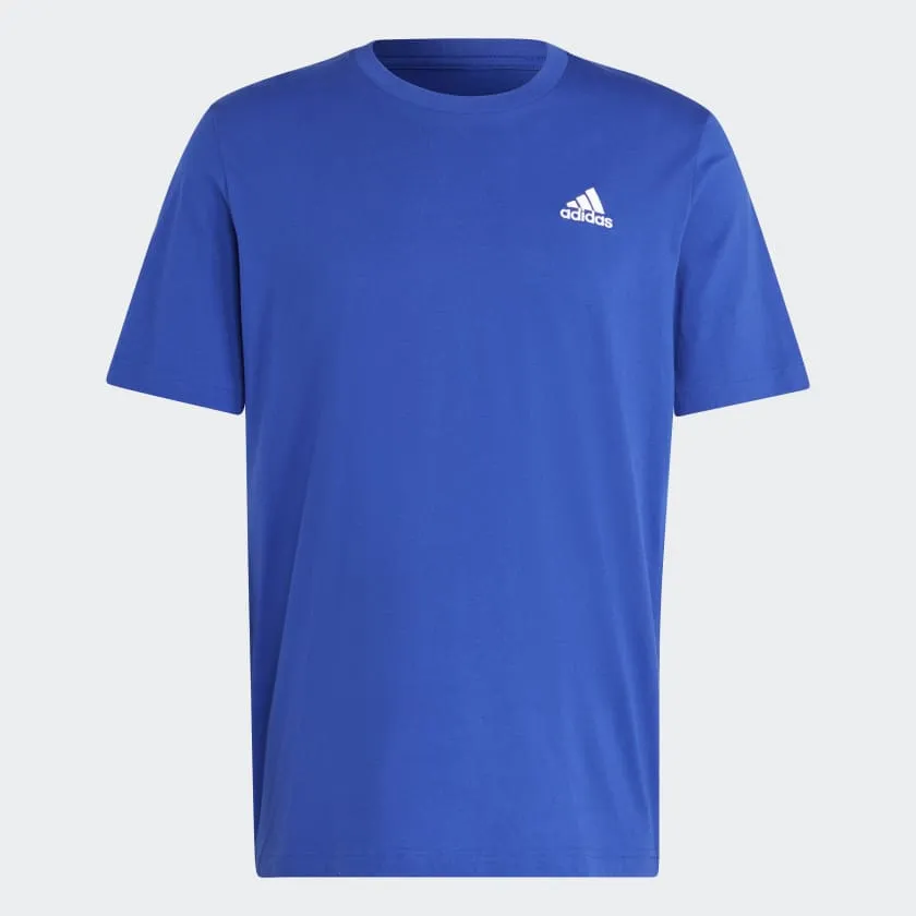 ADIDAS MEN'S SMALL LOGO BLUE TEE