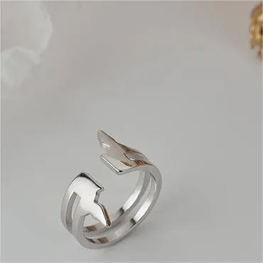 Adjustable Lightning Bolt Finger Band Ring