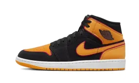 Air Jordan 1 Mid Fat Tongue Black Orange