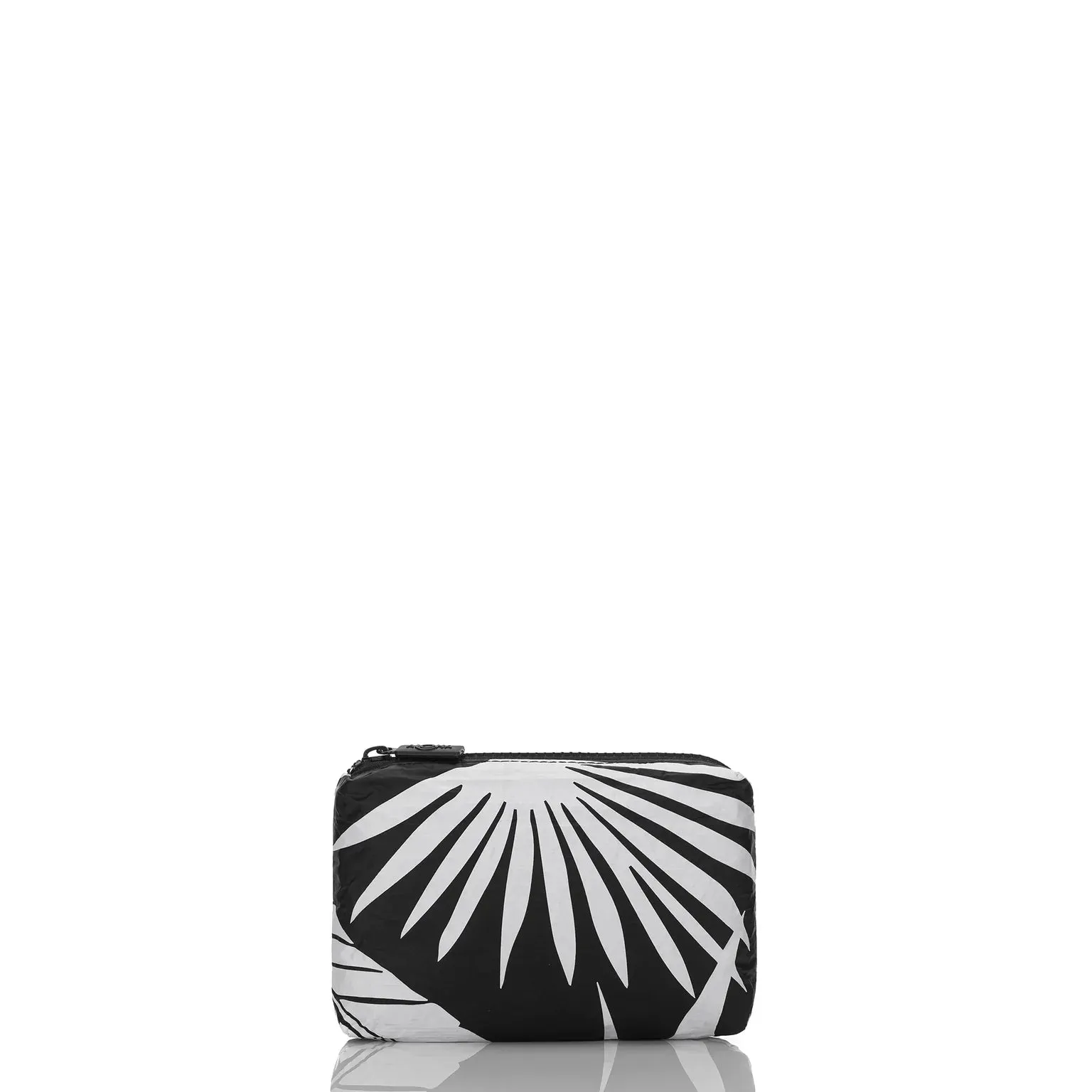 Aloha Mini Le Palm White on Black Pouch