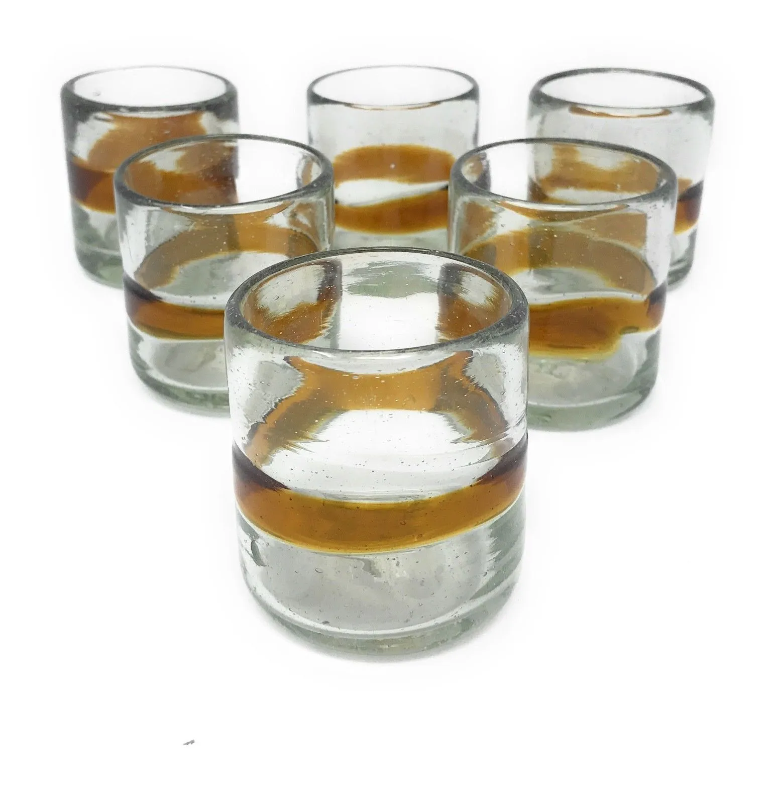 Amber Band Sipping Glass - 3.5 oz. - Set of 6