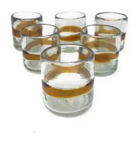 Amber Band Sipping Glass - 3.5 oz. - Set of 6