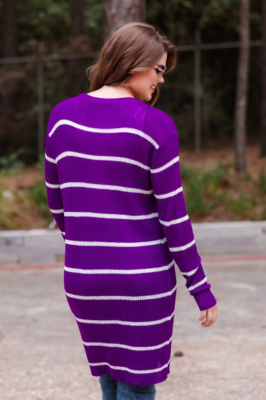 Amber Lightweight Striped Cardigan