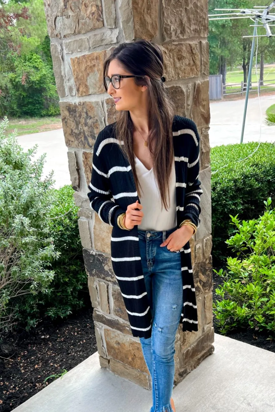 Amber Lightweight Striped Cardigan