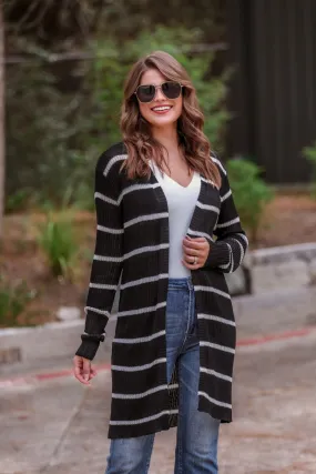 Amber Lightweight Striped Cardigan