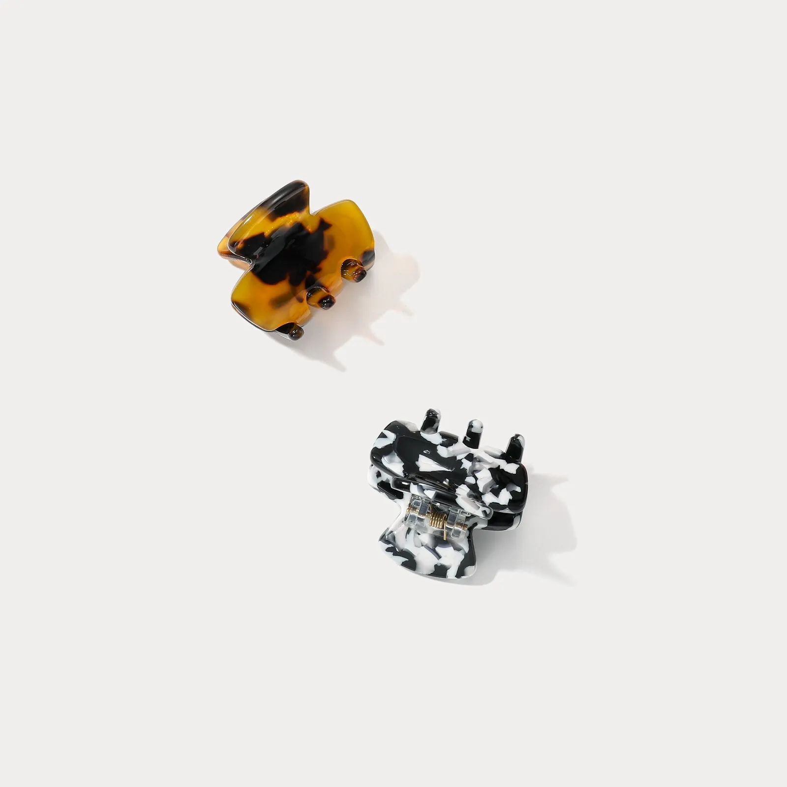 Amber Mini Hair Claw Clips, Set of 2