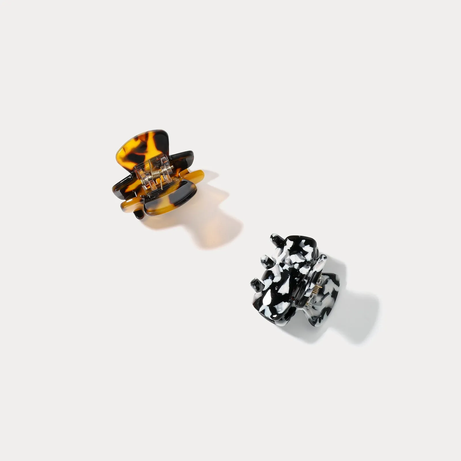 Amber Mini Hair Claw Clips, Set of 2