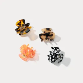 Amber Mini Hair Claw Clips, Set of 2