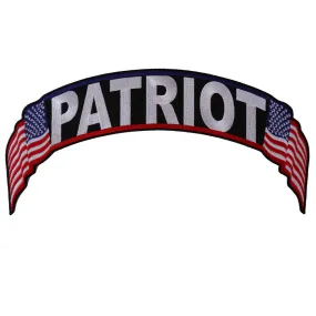 American Patriot US Flag Rocker Patch - 12x2.5 inch