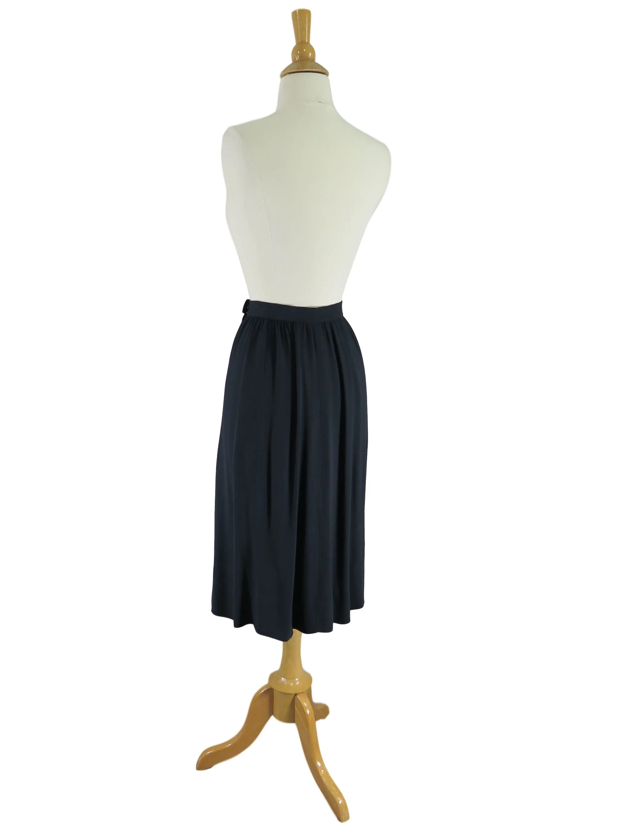 Antique Black Rayon Skirt - med