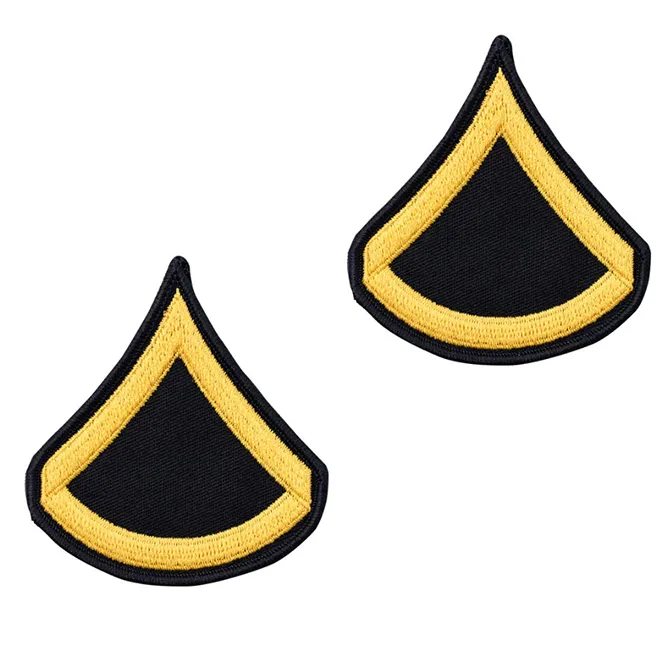 Army Service Uniform Rank Patches - Enlisted Female - Pair