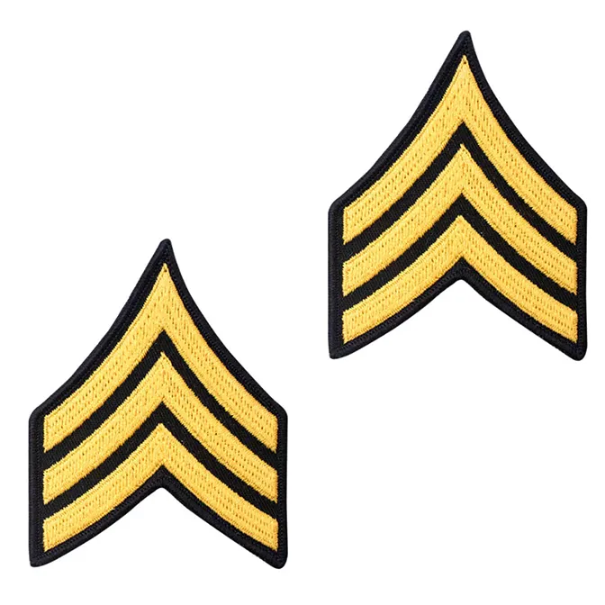 Army Service Uniform Rank Patches - Enlisted Female - Pair