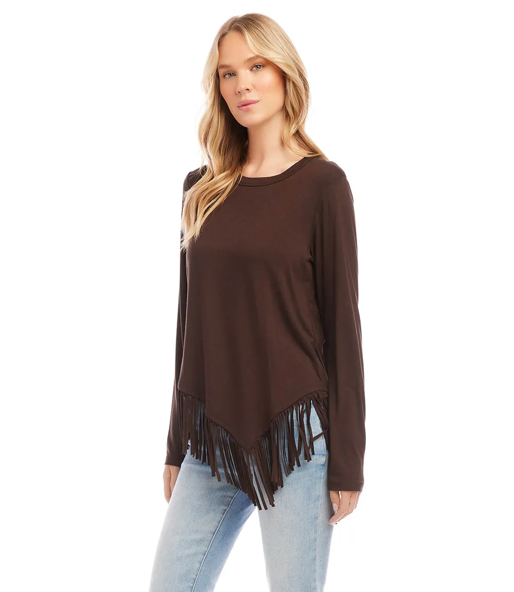 Asymmetric Fringe Top