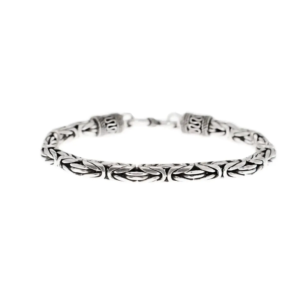 Bali Bracelet Byzantine | Unisex Bali Jewelry | Bali Borobudur Chain Silver for Mens