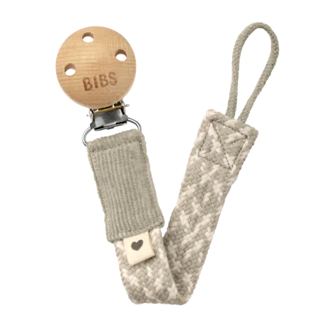 Bibs Dummy Clip - Ivory/Sand