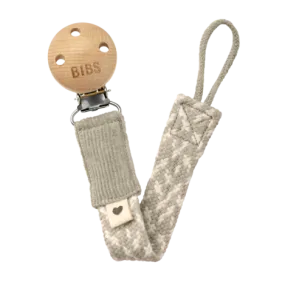 Bibs Dummy Clip - Ivory/Sand