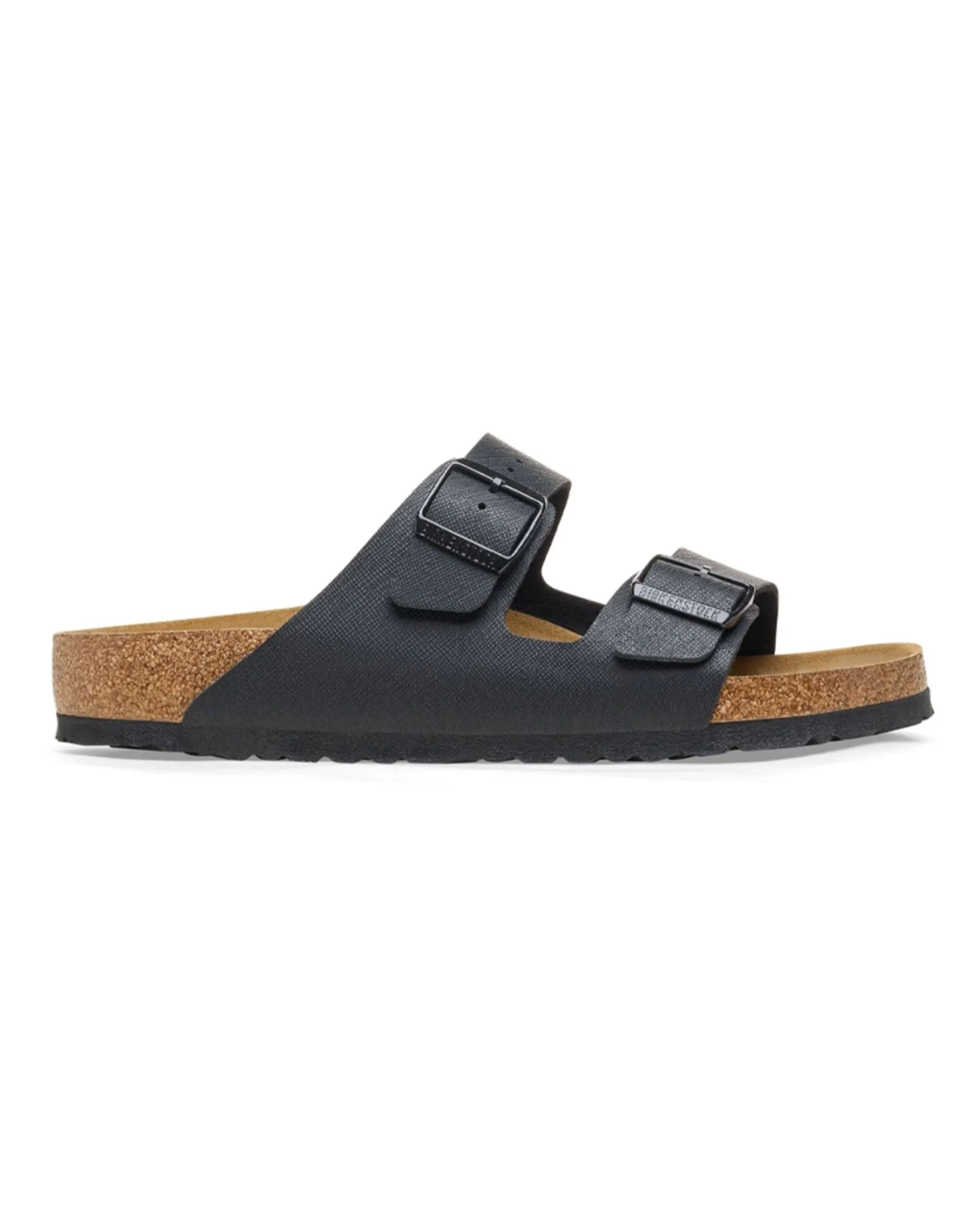 Birkenstock Arizona Saffiano Nero Calzata Stretta