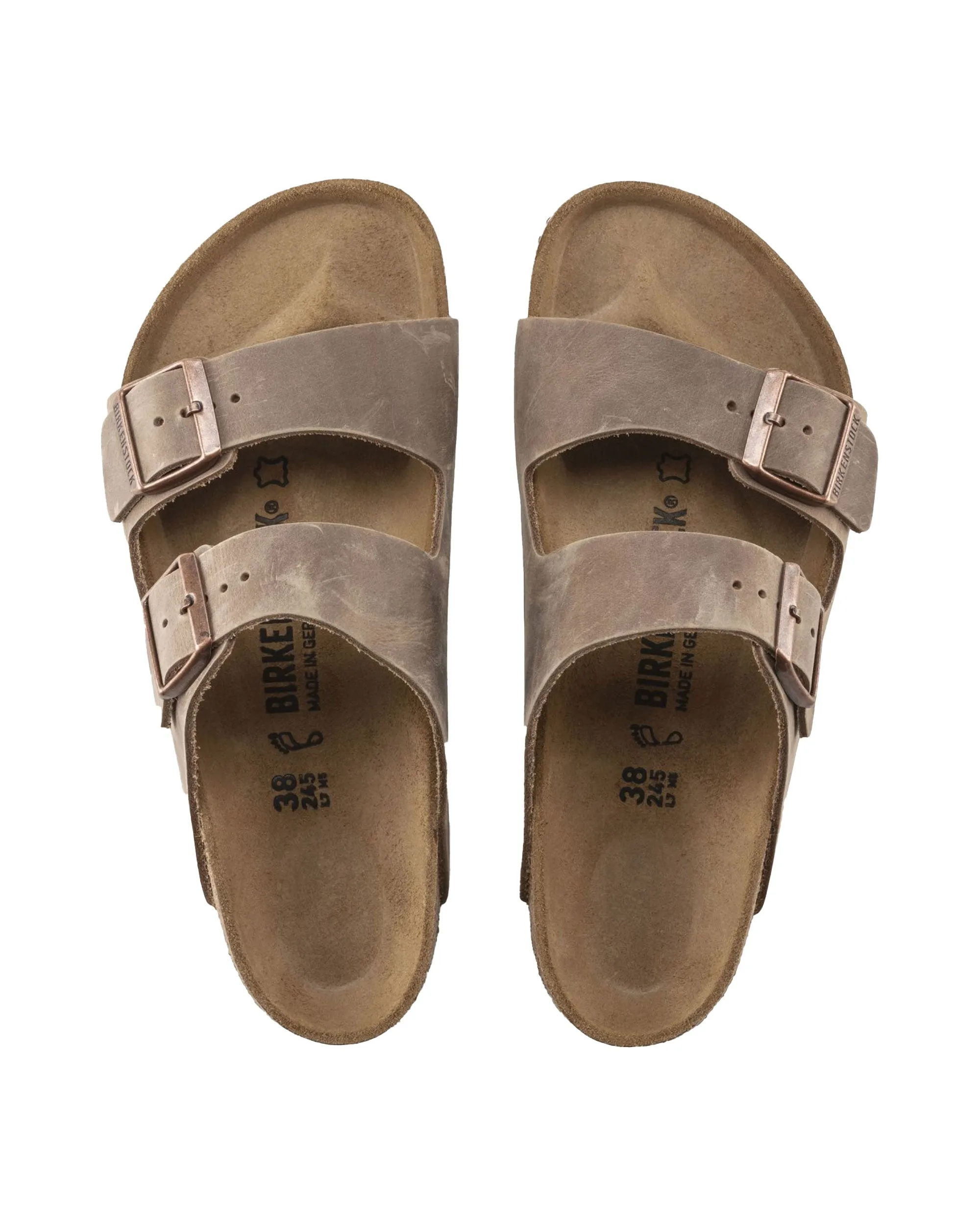 Birkenstock Arizona Tabacco Brown Oleata Calzata Stretta