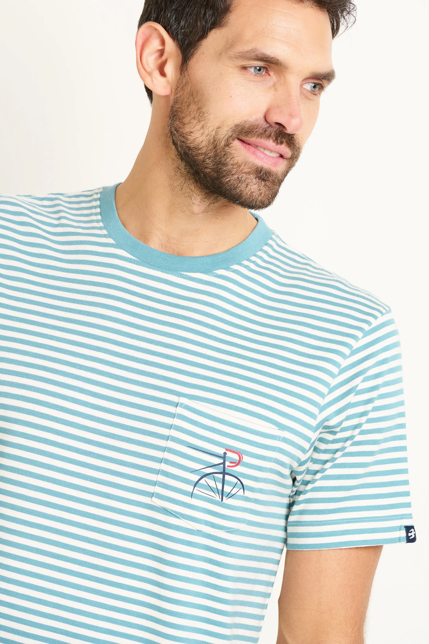 Blue Stripe Pocket Tee