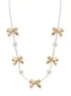 Bows and Pearls Necklace