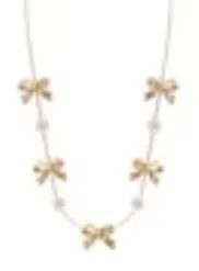 Bows and Pearls Necklace