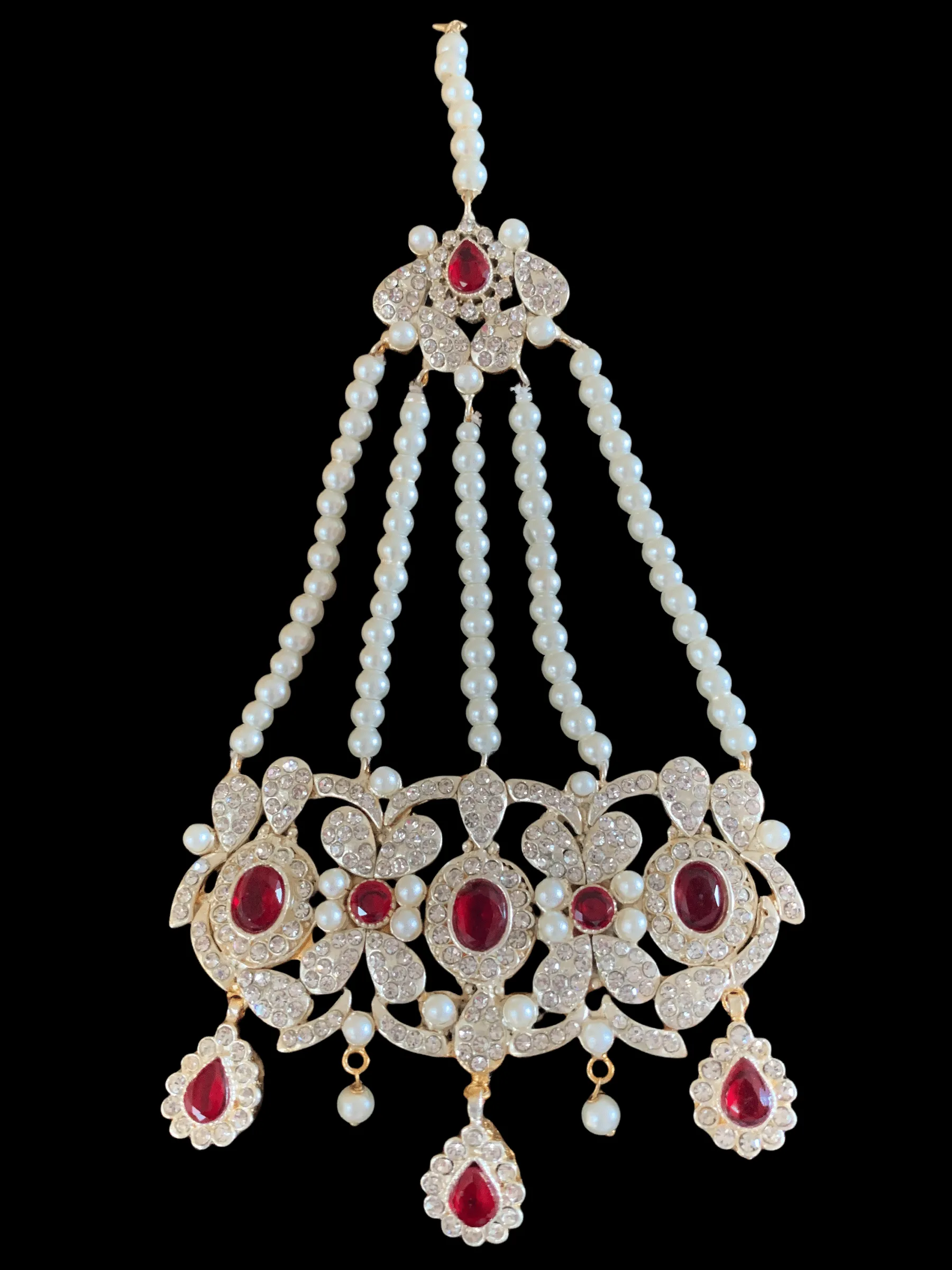 BR28 Nilofar bridal set in ruby ( READY TO SHIP )