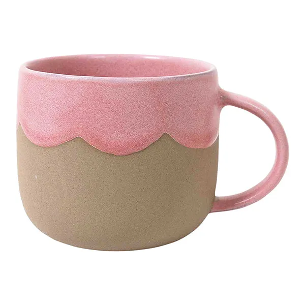 Breakfast in Bed Mug - Raspberry Scallop