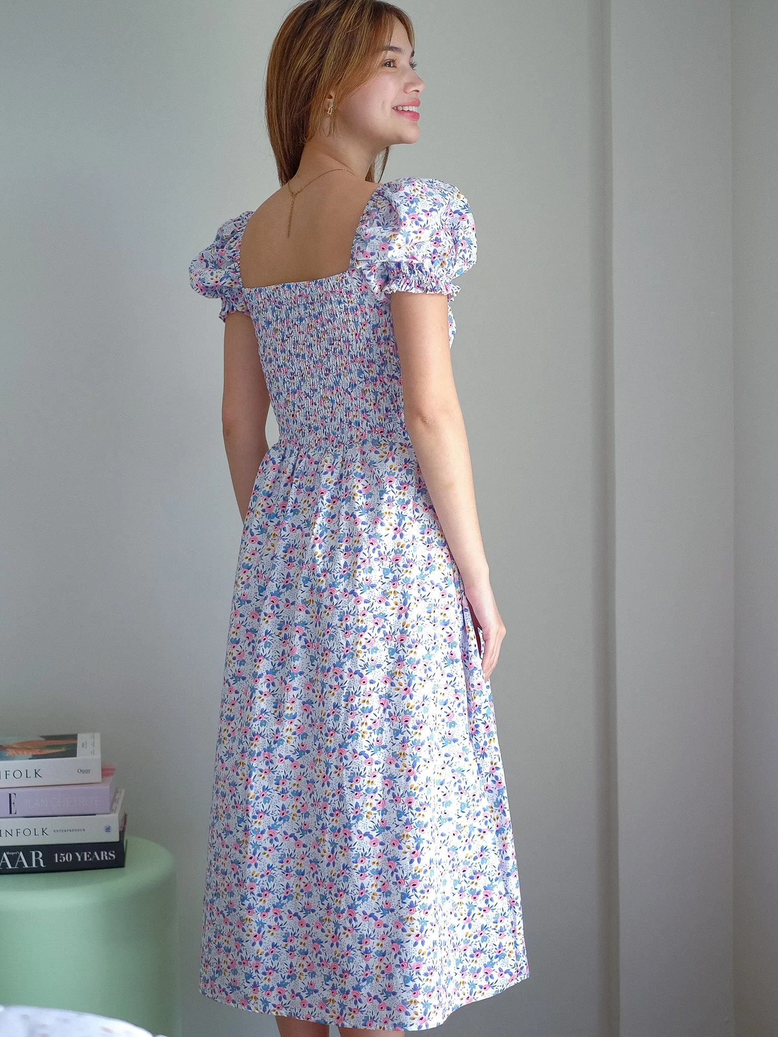 Camilla midi dress - blossom print