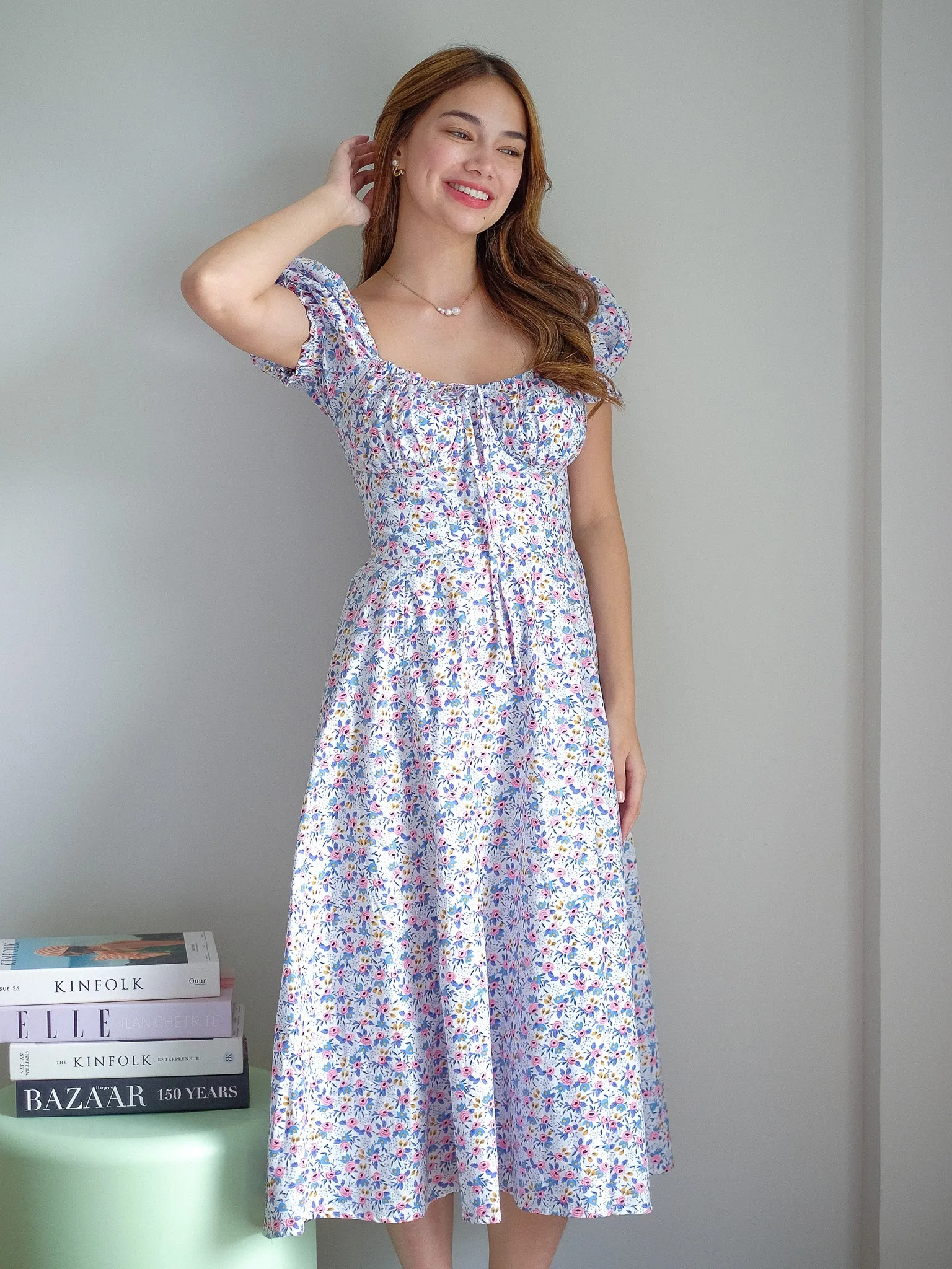 Camilla midi dress - blossom print