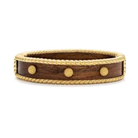 Capucine De Wulf Small Hinged Teak Berry Bangle