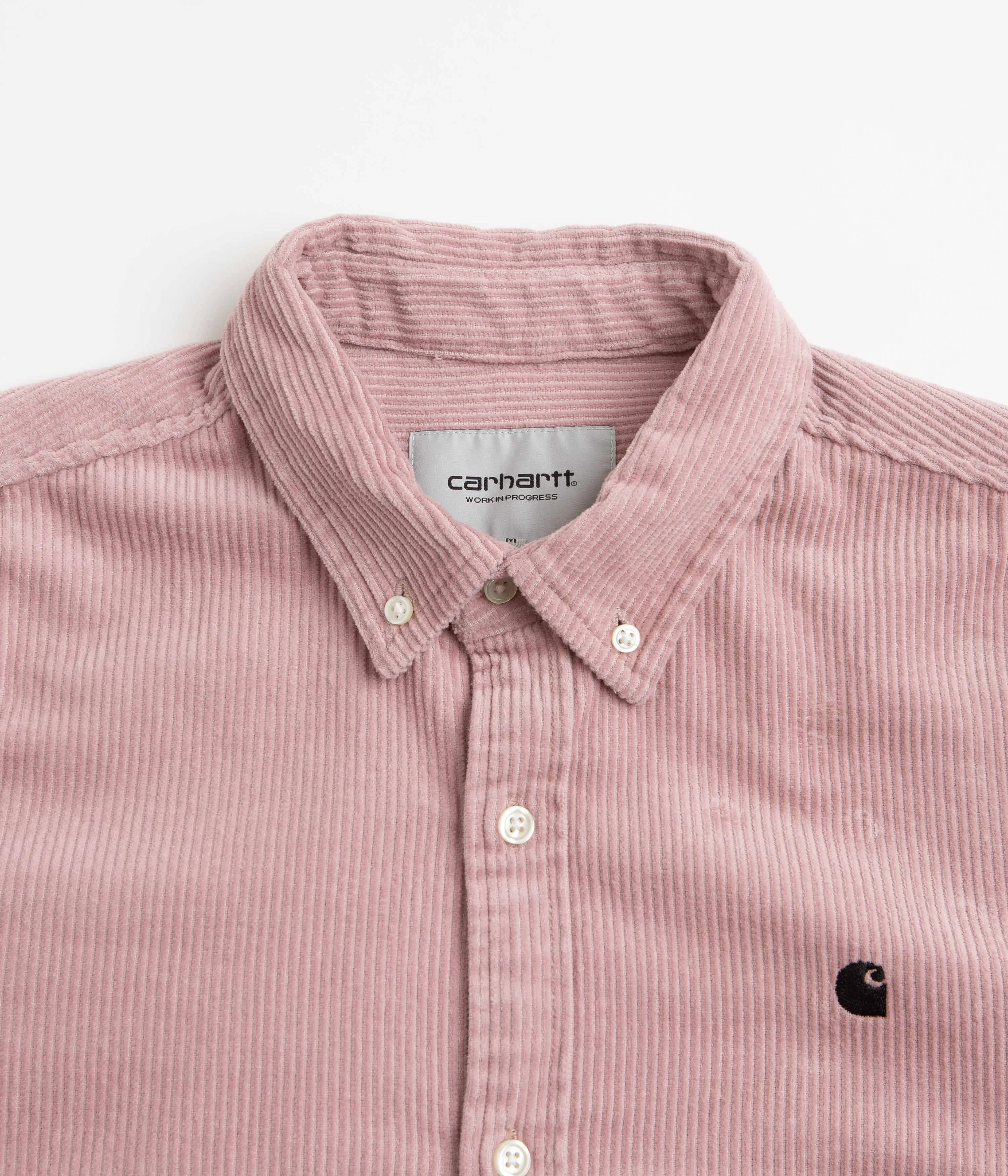 Carhartt Madison Cord Shirt - Glassy Pink / Black