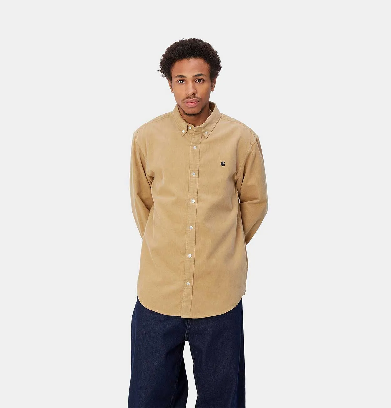 Carhartt WIP Madison Fine Cord Shirt in Sable