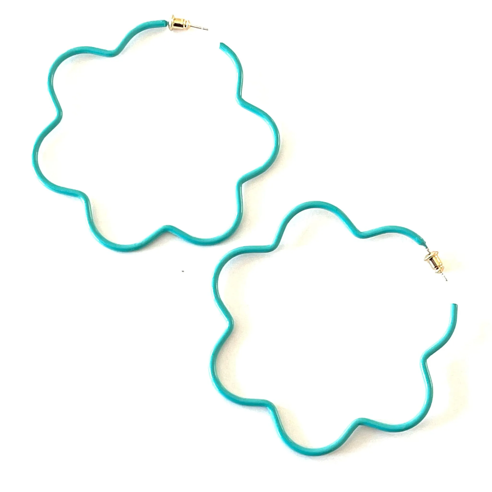 Caryn Lawn Daisy Hoop in Turquoise